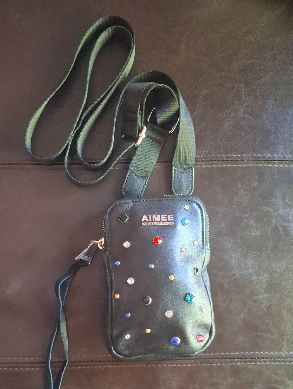 Aimee Krestenberg "Just Saying" Crossbody Stadium Bag In Black Starlight - Picture 3 of 16